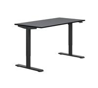 KOBI - Escritorio eléctrico ajustable flexi 138 x 58 cm, color negro - Altura ajustable 70-115 cm, panel LED con memoria, sistema anticolisión