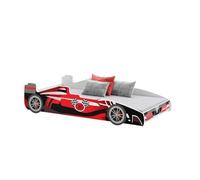 KOBI Litio Enfant FORMULA Rouge 160x80 Lit Voiture Pour Chambre Enfant Garçon