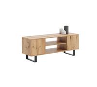 KOBI Mueble de TV Focus | 135 x 40 x 49 CM | Mesa de TV Estilo Industrial | Mueble de televisión Estilo Industrial | Muebles de TV para Sala de Estar | Mesa para TV | Armario Inferior RTV |