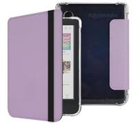 Kobo Clara Colour/BW/2E Funda Compatible con 6" Cuero PU avanzado + TPU trasera transparente y suave, Dormir/Despertar automático - Morado