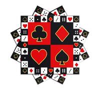Koboko 20 servilletas decorativas de Dasino, 33 x 33 cm, juego de tarjetas, servilletas de papel de Las Vegas, decoración de mesa, servilletas de juego de cartas de póquer, servilletas para cumpleaños