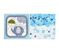 KOBOKO 20 servilletas decorativas para fiesta de bebé, 15 g, confeti, servilletas de cumpleaños infantiles, servilletas de papel decorativas para fiestas de bebé, servilletas desechables para bautizo