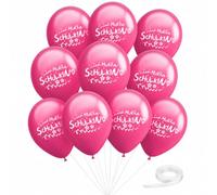Koboko Globos escolares en rosa, diseño de niño escolar, paquete de 10 unidades, decoración para introducción escolar