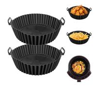 KOBOKO Molde de silicona para freidora de aire caliente, 2 accesorios para airfryer, molde de silicona, inserto de silicona para freidora de aire caliente, reutilizable en lugar de papel de horno para