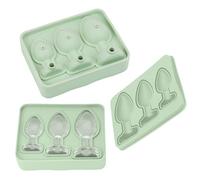 KOBONA Molde de silicona con forma de tapón anal para broma, moldes reutilizables y divertidos para cubitos de hielo, bandejas novedosas para cubitos de hielo para pasteles DIY, dulces de ch