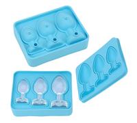 KOBONA Molde de silicona con forma de tapón anal para broma, moldes reutilizables y divertidos para cubitos de hielo, bandejas novedosas para cubitos de hielo para pasteles DIY, dulces de ch