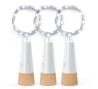 KOBWA Luci per bottiglie con sughero, luci per bottiglie di vino ricaricabili tramite USB, luci a batteria, luci a stringa aggiornate 2025 per decorazioni natalizie