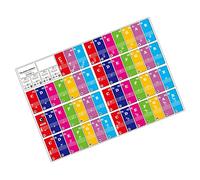 KOCAN Pegatinas de Teclado de Piano para teclados de 37/49/61/88 Teclas extraíbles Coloridos para niños Principiantes Aprendizaje de práctica de Piano,Pegatinas de Piano