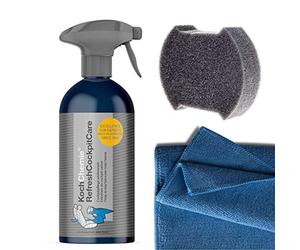 Koch Chemie Refresh Cockpit Care 500 ml, incluye paño de microfibra y esponja