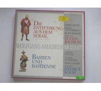Koch, Helmut Mozart Die Entfuhrung Bastien 3LP Deutsch Grammophon 139213-5 EX/VG 1960s 3 LPs boxed with booklet, made in Germany, booklet is foxed (has brown aging spots) and there is writing on the box inside and outside