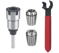 Kochenty Adaptador convertidor de portabrocas de extensión de broca de enrutador, convierte broca de 1/2,1/4 pulgadas con pinza de resorte ER20