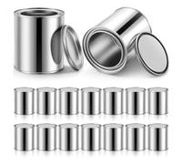 Kochenty Paquete de 16 latas de pintura de metal vacías sin forro de 0.84 pintas con tapas, latas de pintura pequeñas, cubos de pintura multiusos