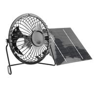 Kochenty Ventilador de 5 W y 5 V alimentado por panel solar, mini ventilador portátil de ventilación portátil de 4 pulgadas USB para camping, yate, casa de perro