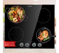 Kochheld 60cm Placa de Inducción 4 Fuegos Negro