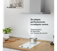 Kochheld placa de inducción | Elegante y potente | 2 zonas de cocción | 3500 W | 30 cm Klarstein