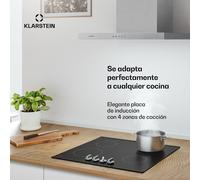 Kochheld placa de inducción | Elegante y potente | 4 zonas de cocción | 7200 W | 60 cm Klarstein