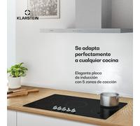 Kochheld placa de inducción | Elegante y potente | 5 zonas de cocción | 8700 W | 90 cm Klarstein