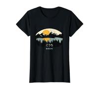Kochi Japón Camiseta gráfica económica, Mujer, Negro, S