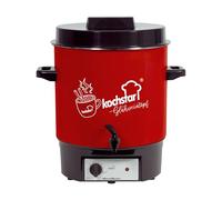 KOCHSTAR K99124035 - Esterilizador de tarros eléctricos, dispensador de bebidas calientes, termostato + grifo, 27 litros, acero esmaltado, decoración de vino caliente
