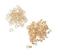 KOCKSHION 100 Piezas Cierre de Gancho y Ojo para Ropa, Gancho para Sujetador, Cobre Dorado 17mm, Fácil de Instalar, Cómodo, para Pantalones y Sujetadores, Uso Diario