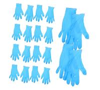 KOCKSHION 100 Piezas Guantes de Cocina Impermeables de Caucho Azul Reutilizables Resistentes al Aceite Agua Protección Extra Larga para Cocinar y Limpiar