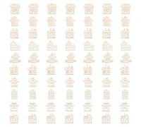 KOCKSHION 100 Piezas Rodajas de Madera sin Terminar para Manualidades DIY Casitas Decorativas Madera Resistente y Lisa para Pintar y Crear Diseños Únicos