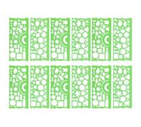 KOCKSHION 12 Piezas Regla de Dibujo y Plantilla de Dibujo Técnico Pp Verde para Estudiantes Uso Profesional y Pintura