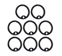 KOCKSHION 12 Silenciadores de Silicona Redondos para Etiquetas de Identificación, Protección de Bordes y Ajuste Ceñido, Accesorios para Color Negro