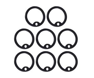 KOCKSHION 12 Silenciadores de Silicona Redondos para Etiquetas de Identificación, Protección de Bordes y Ajuste Ceñido, Accesorios para Color Negro
