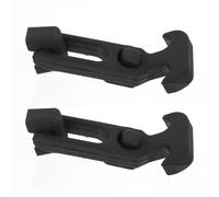 KOCKSHION 2 Pestillos de Goma Flexible Cierre Positivo y Preprensado Mango en Negro, Pack de 2 Piezas para Caja de Herramientas y Refrigerador