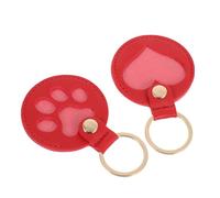 KOCKSHION 2 Piezas Llavero Conmemorativo para Pelo de Mascota con Diseño de Huella de Gato y Corazón Accesorio Portátil para Recuerdo de Perro Regalo Práctico para Amantes de Mascotas