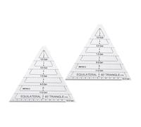 KOCKSHION 2 Reglas de Patchwork Acrílico Transparente para Acolchado y Costura, Plantilla Triangular Estable de 60 Grados para Patrones Creativos en Sewing