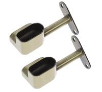 KOCKSHION 2 Soportes de Palanca para Barra de Armario Dorados, Accesorio Práctico de Aleación de Zinc para Colgar Cortinas y Utensilios Hogar