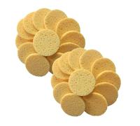 KOCKSHION 20 Piezas Discos Desmaquillantes Almohadillas Redondas de Esponja de Celulosa Amarillo para Limpieza Facial y Desmaquillado, Viaje, para Familia y Compañeros de Trabajo