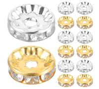 KOCKSHION 200 Cuentas Espaciadoras De Rondelle Cuentas Sueltas De Diamantes De Imitación De Joyería Para Pulseras Collares Accesorios Para Hacer Joyas