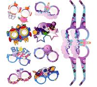 KOCKSHION 24 Piezas de Gafas de Papel Espacial para Fiestas, Accesorio Ligero y Decorativo para Disfraces en Cumpleaños y Eventos Temáticos