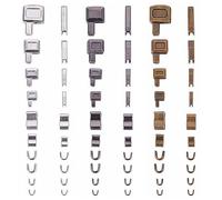 KOCKSHION 24juegos Kit de Reparación de Cremalleras con Retén Pin de Inserción y Tope Accesorios Duraderos para Prendas Reemplazo Resistente para Cabezas de Cremallera