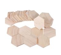 KOCKSHION 25 Piezas de Hexágonos de Madera para Decoración Diy, Fáciles de Escribir y Listos para Teñir, Ideales para Proyectos Creativos y Decoración de Bodas