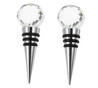 KOCKSHION 2Piezas Tapones de Botella de Vino Tapones de Sellado Color Surtido Adecuados para Vino Cócteles y Cerveza Alta Durabilidad y Buen Efecto de Sellado