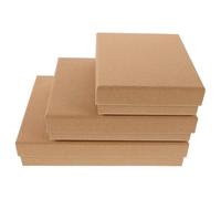 KOCKSHION 3 Piezas Cajas De Obsequio De Papel Kraft Cajas De Anidación Tapa Para Regalos Especiales Para Perfumes y Pintalabios