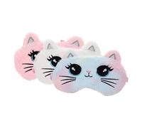 KOCKSHION 3 piezas Máscara de Ojos Suave y Transpirable de Máscaras de Ojos de Felpa con Banda Elástica para Casa y para Relajar y Aliviar Estrés