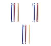KOCKSHION 3 Series Agujas De Ganchillo De Aluminio Con Orificio Para Tejer Coser Y Manualidades Herramientas De Crochet 6 Piezas X 3