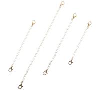 KOCKSHION 4 piezas Extensores de Collar con Cierre de Langosta Cadenas de Alargamiento de Pulido para DIY Joyería Pulseras y Tobilleras Kit de Cadenas para Manualidades de Bisutería