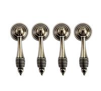 KOCKSHION 4 piezas Tiradores para Muebles Antiguos de Aleación de Zinc Duradera Estilo Retro para Armarios y Manijas Decorativas Resistentes con Acabado Anticorrosión para Cocina Baño y