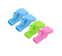 KOCKSHION 4piezas Extensor De Grifo De Silicona Para Lavabo De Azules Pastel Cubierta De Salpicaduras Para Cepillado y Enjuague Para Cocina y Baño