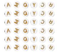 KOCKSHION 500 piezas Abalorios de Letras de Acrílico Dorado DIY Pulseras y Joyas Material Creativo para Manualidades Multi Funcional y Portátil