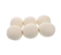 KOCKSHION 6 Piezas Bola De Lana Para Secadora Antiestática Natural Reutilizable Suavizante De Telas Para Secar Ropa Sin Pelusas Herramienta De Secado Para Ropa De Cama