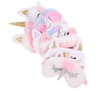 KOCKSHION 6 piezas Máscara de Ojos Unicornio Pack de Diseño Adorable y Ligero para Dormir y Bloqueo Total de Luz sin Presión para Reparadores