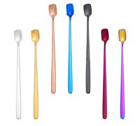 KOCKSHION 7 piezas Cucharas de de Café Inoxidable Mango Ergonómico para Café y Postres Utensilios de Cocina Duraderos y Elegantes