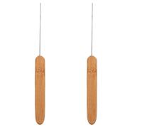 KOCKSHION Agujas para Cebo de Pesca 2 Piezas, Herramienta para Pesca con Cebo y Gusanos, Mango Antideslizante, Superficie Lisa, para Pesca de Carpa en Agua Dulce